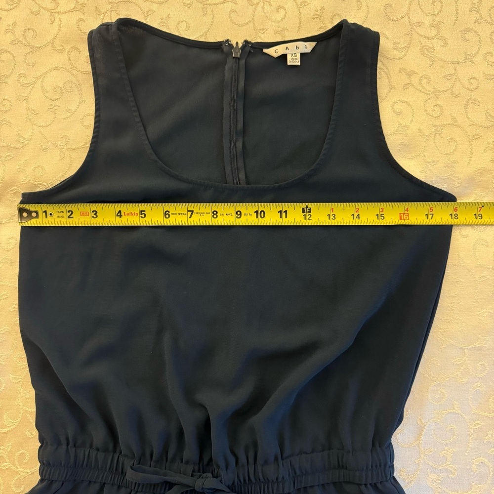 CAbi Navy Elastic Waist Sleeveless Jumpsuit - Picture 11 of 16